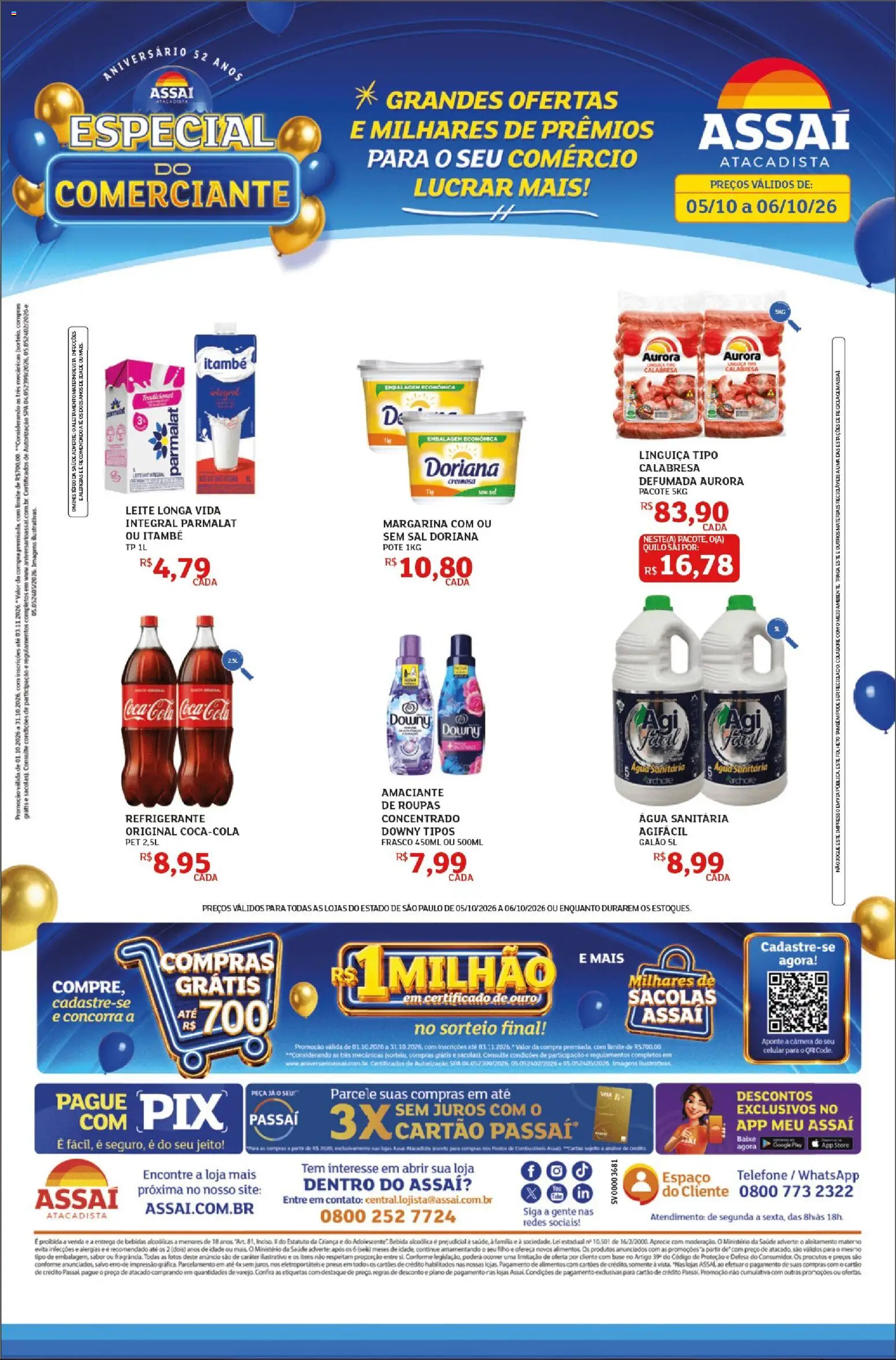 Pré-Visualização do folheto "Assaí Atacadista ofertas - SP" da loja Assaí Atacadista válido a partir de 05/10/2026
