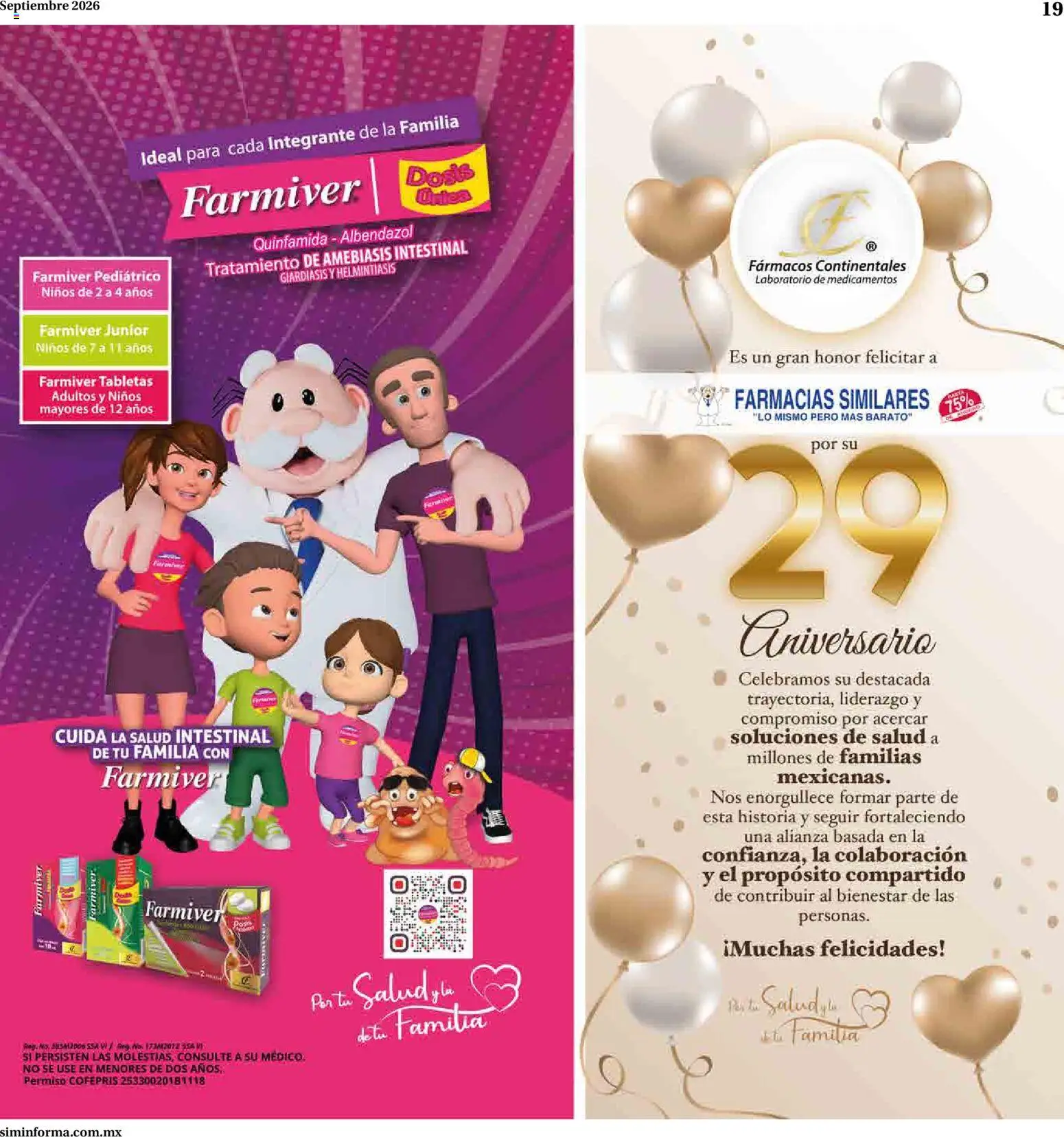 Vista previa las ofertas de la tienda Farmacias Similares - Farmacias Similares catálogo desde el 01/09/2026 