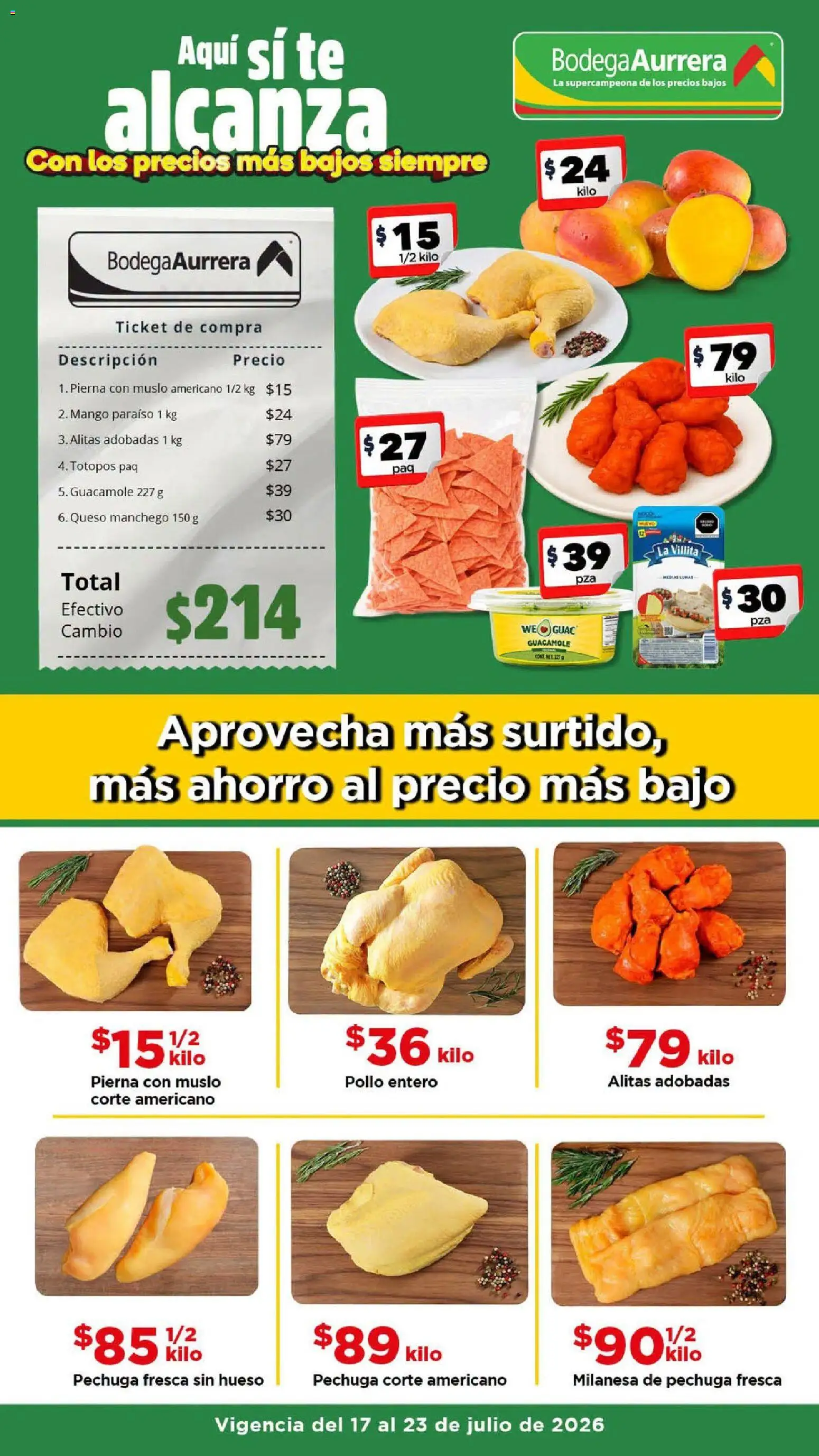 Vista previa las ofertas de la tienda Bodega Aurrerá - Bodega Aurrerá folleto Aprovecha más surtido desde el 17/07/2026 