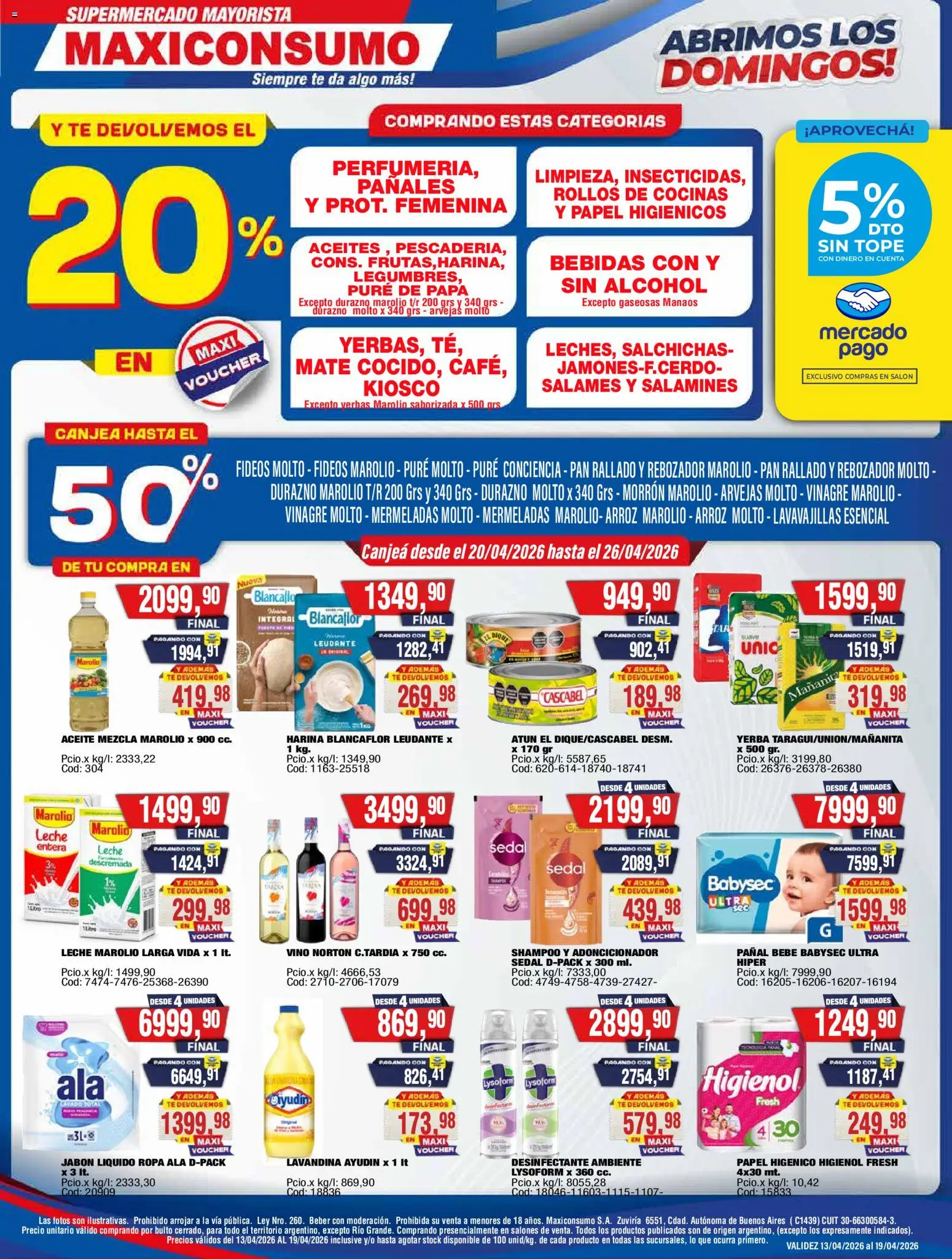 Vista previa del folleto de la tienda Maxiconsumo válido desde el 20/04/2026 