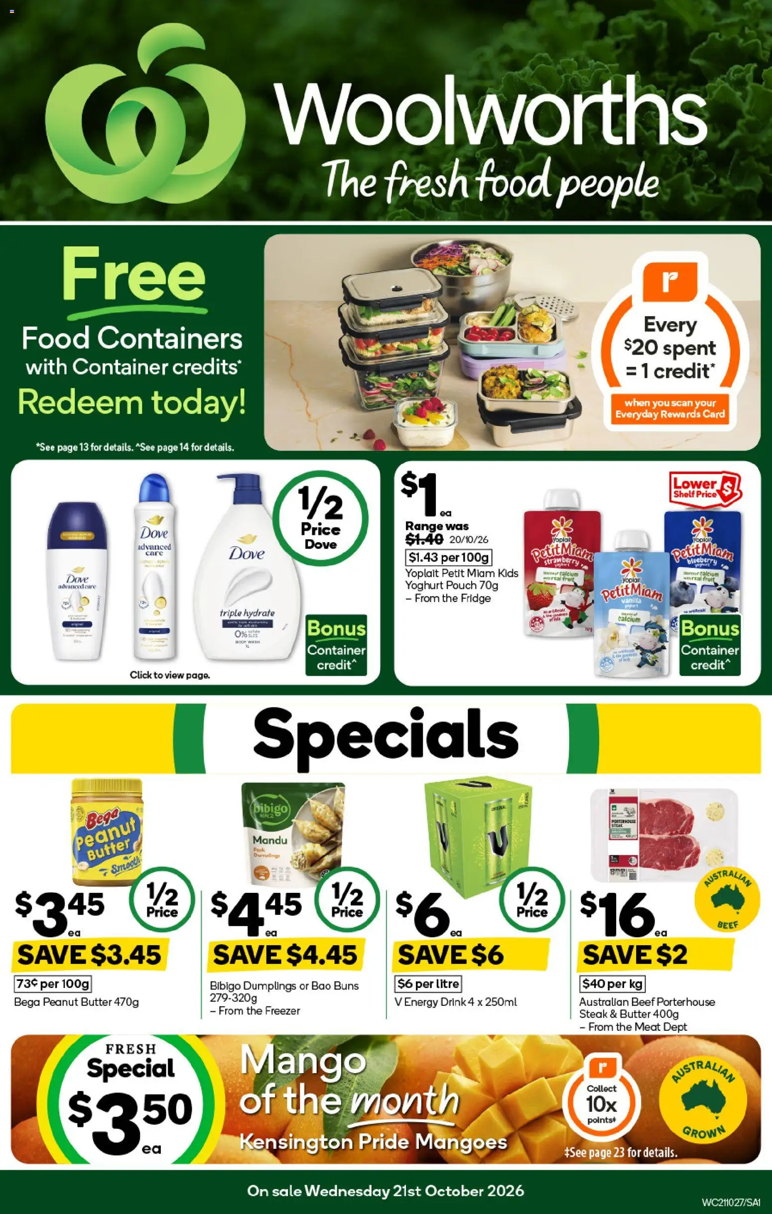 Preview of catalogue Woolworths catalogue SA from shop Woolworths valid 21/10/2026