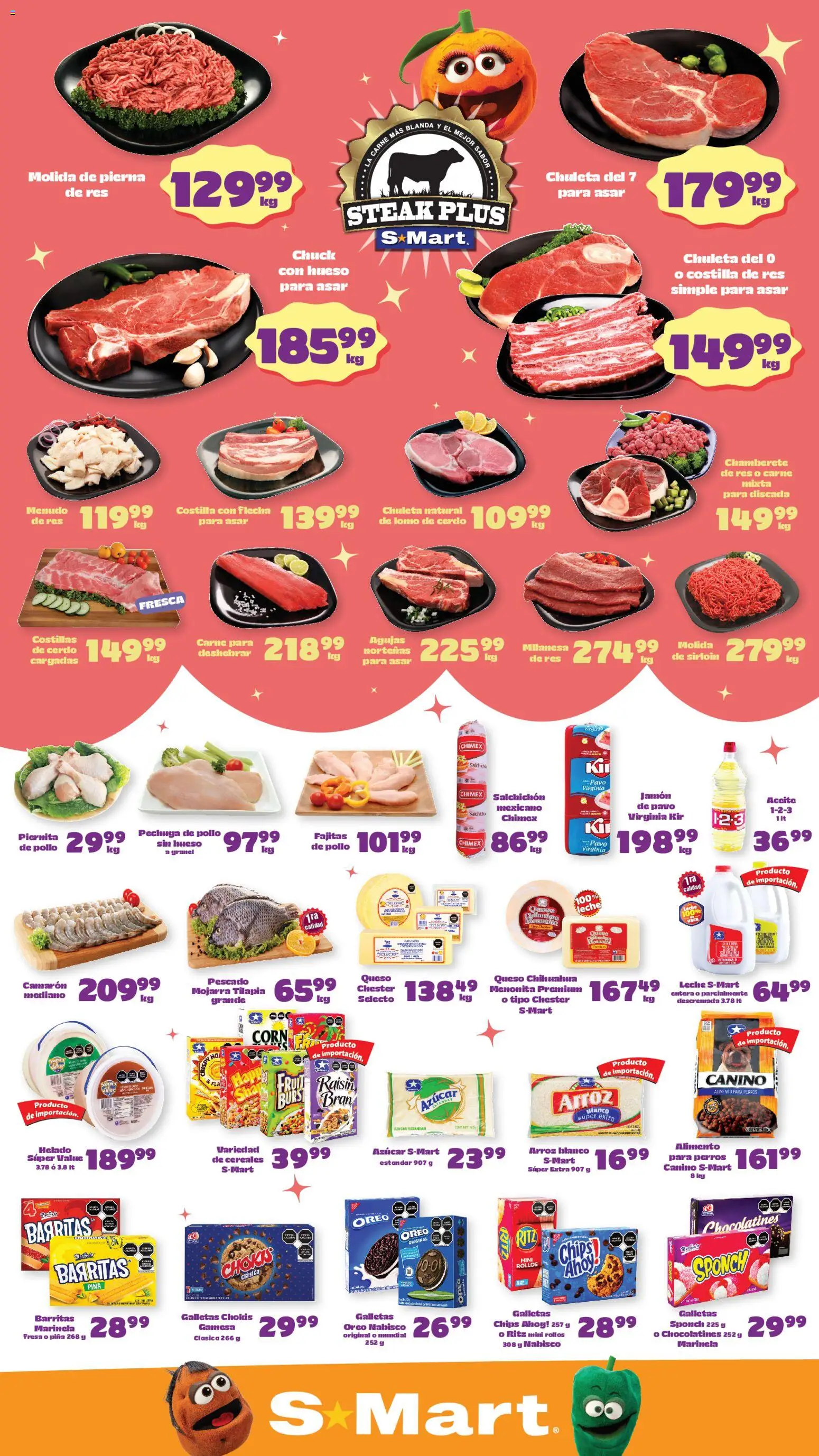Vista previa las ofertas de la tienda S-Mart - S-Mart folleto desde el 15/05/2026 - Pollo, Fresa, Azúcar, Leche, Cereales, Jamón, Lomo de cerdo, Res