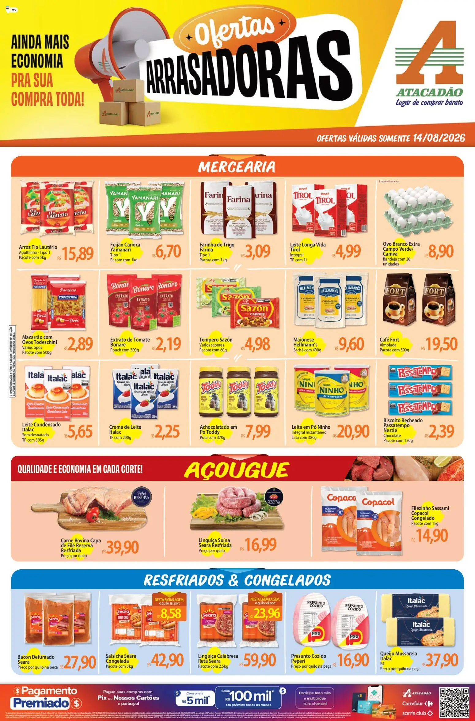 Pré-Visualização do folheto "Atacadão ofertas - MS" da loja Atacadão válido a partir de 14/08/2026