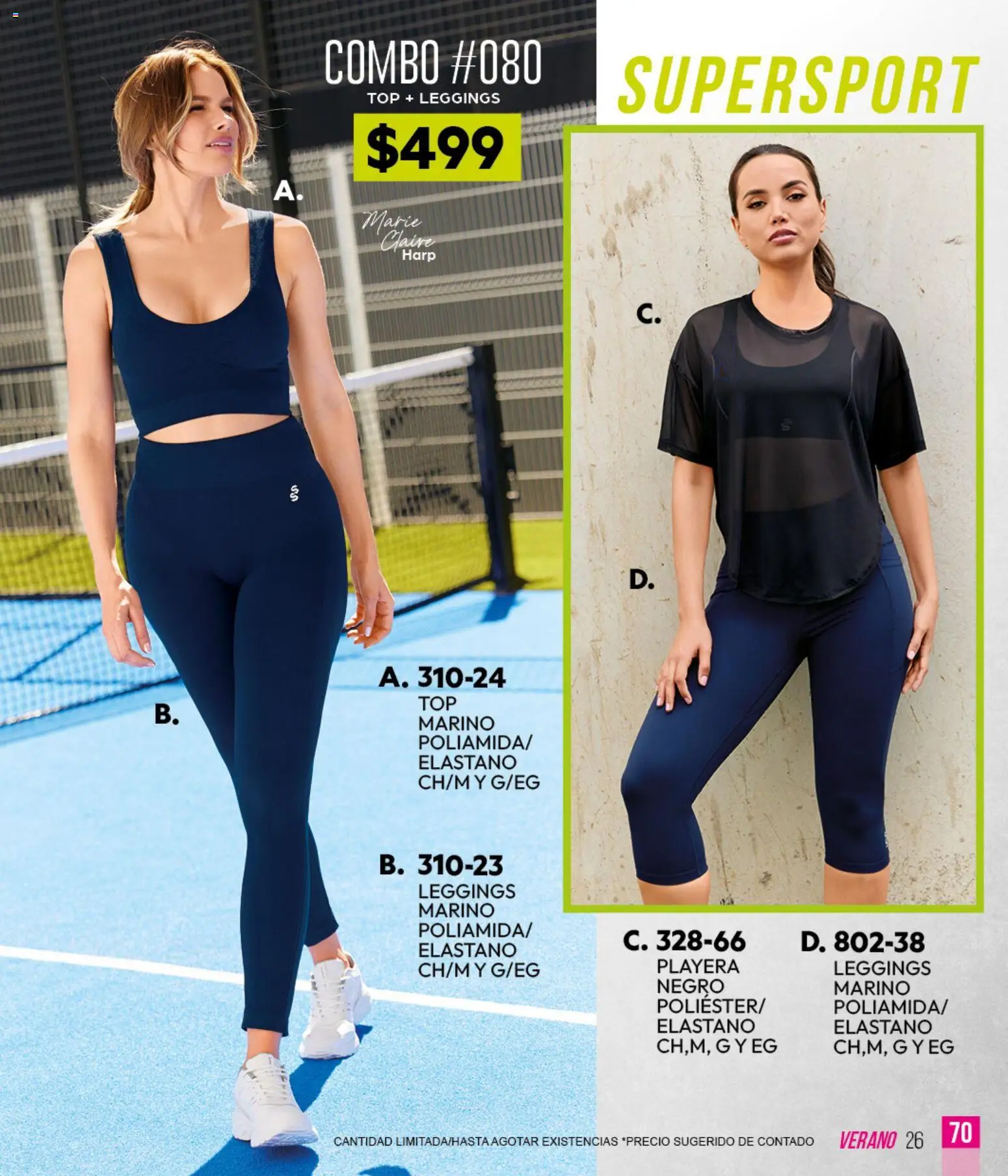 Vista previa las ofertas de la tienda Cklass - Cklass catálogo Sportbrands Verano Caballero desde el 05/03/2026 - Playera, Top, Leggings