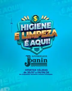 Pré-Visualização do folheto "Supermercados Joanin ofertas Higiene e limpeza" da loja Supermercados Joanin válido a partir de 30/07/2026