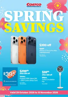 Preview of catalogue Costco catalogue Spring savings from shop Costco valid 29/10/2026