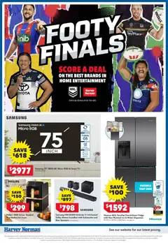 Preview of catalogue Harvey Norman Footy Finals from shop Harvey Norman valid 24/09/2026