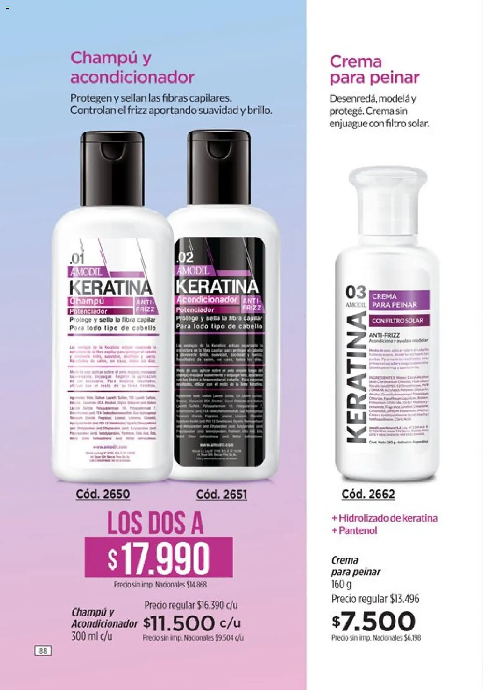 Vista previa del folleto de la tienda Amodil válido desde el 01/10/2026 - Crema, Champú, Acondicionador