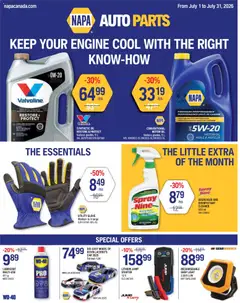 Un aperçu du dépliant NAPA Auto Parts weekly flyer du magasin NAPA Auto Parts est valide à partir 1 juill. 2026