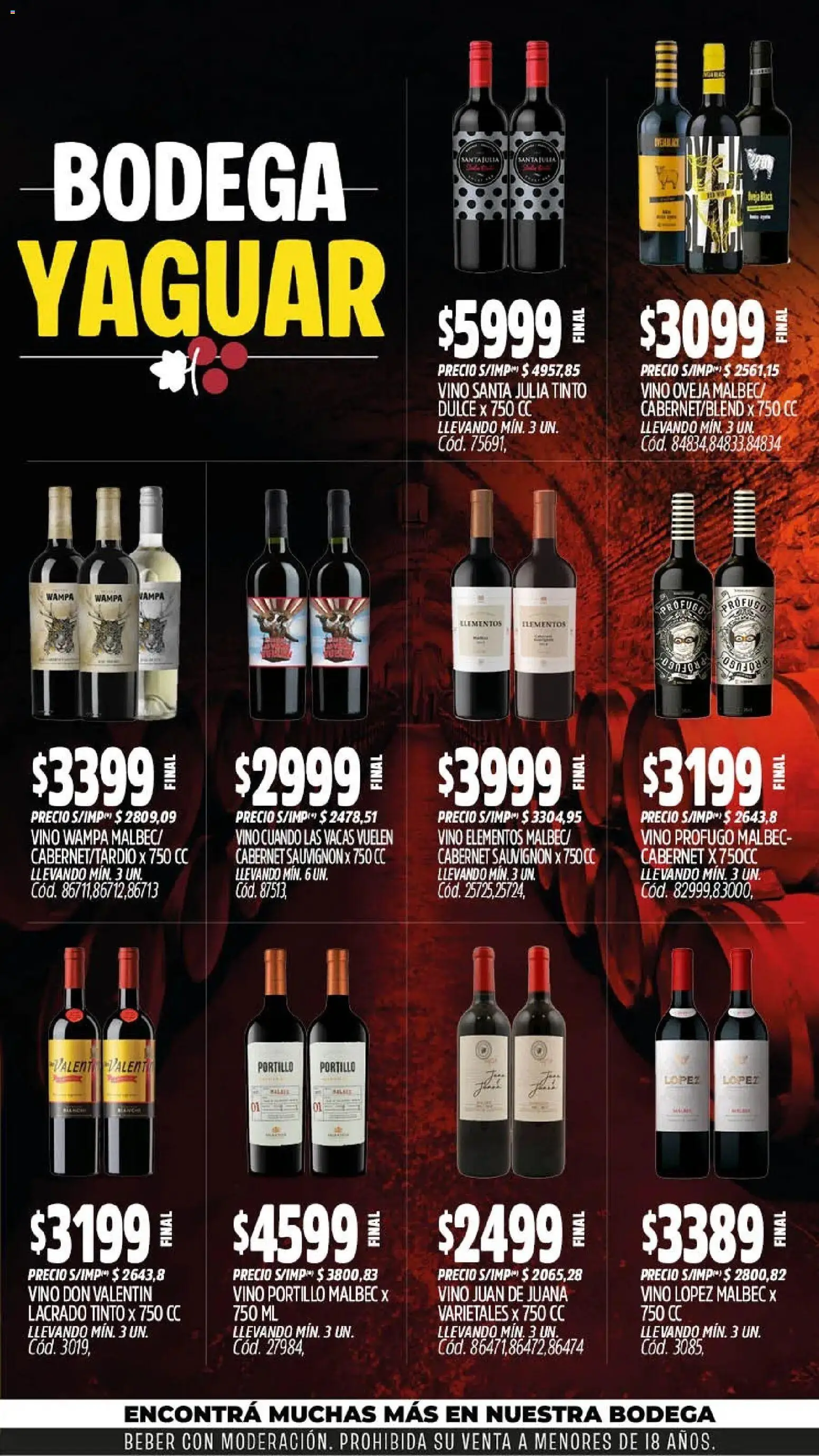 Vista previa del folleto de la tienda Yaguar válido desde el 28/09/2026 - Vino, Dulce
