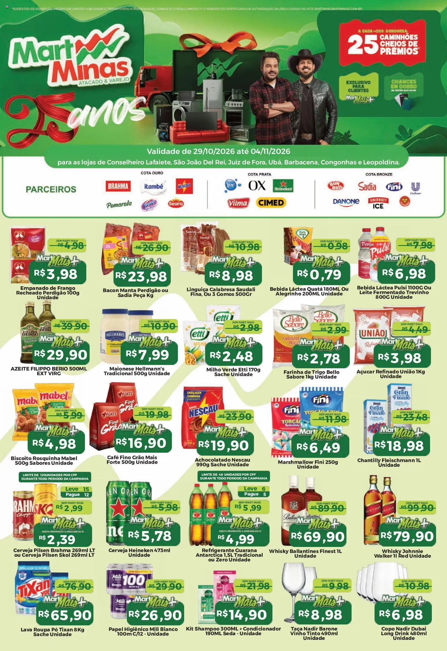 Pré-Visualização do folheto "Mart Minas ofertas" da loja Mart Minas válido a partir de 29/10/2026