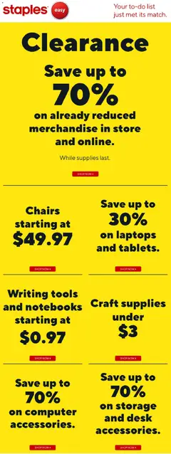 Preview of leaflet Staples weekly flyer from shop Staples is valid from Sep 25, 2026