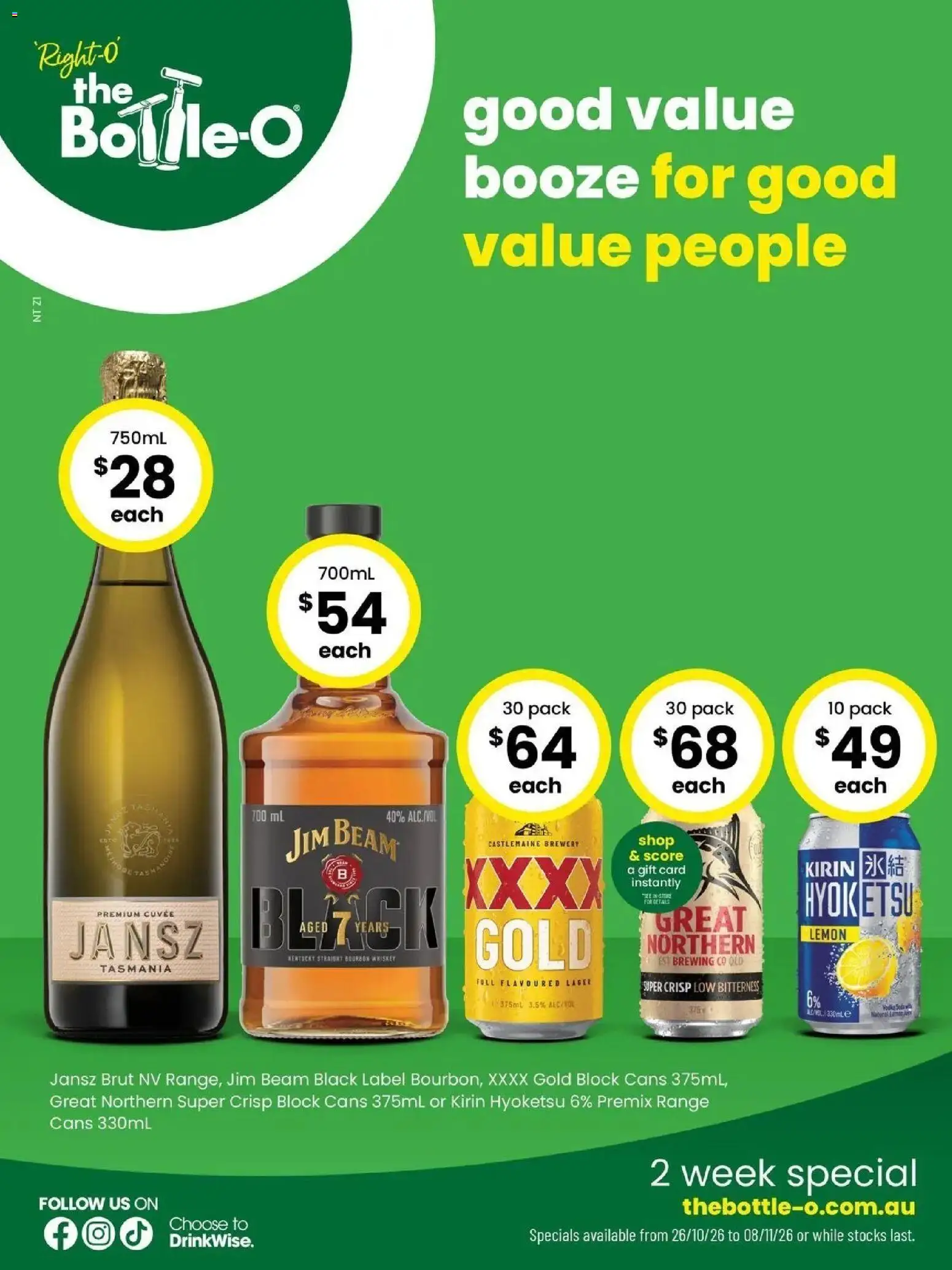 Preview of catalogue The Bottle-O catalogue Noonamah from shop The Bottle-O valid 26/10/2026