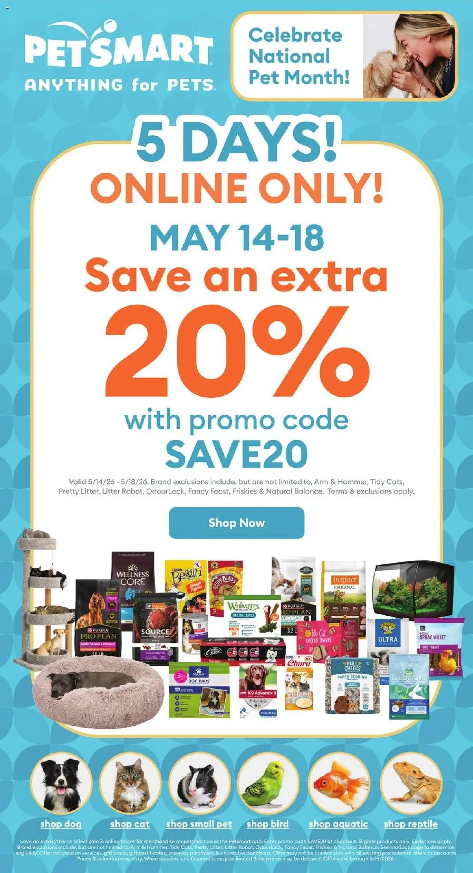 Preview of leaflet Petsmart Weekend Flyer from shop Petsmart is valid from May 14, 2026