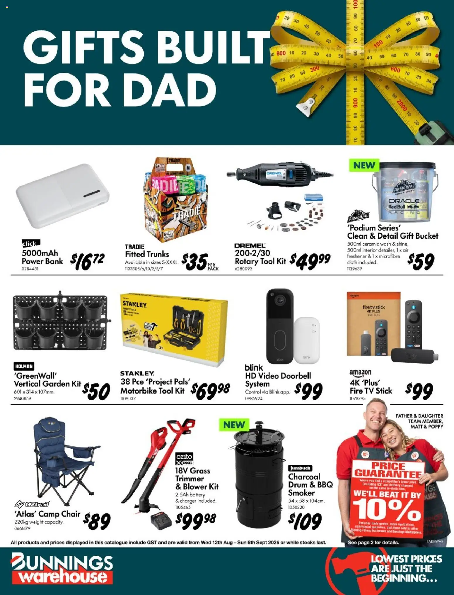 Preview of catalogue Bunnings Gifts Built for Dad from shop Bunnings Warehouse valid 12/08/2026
