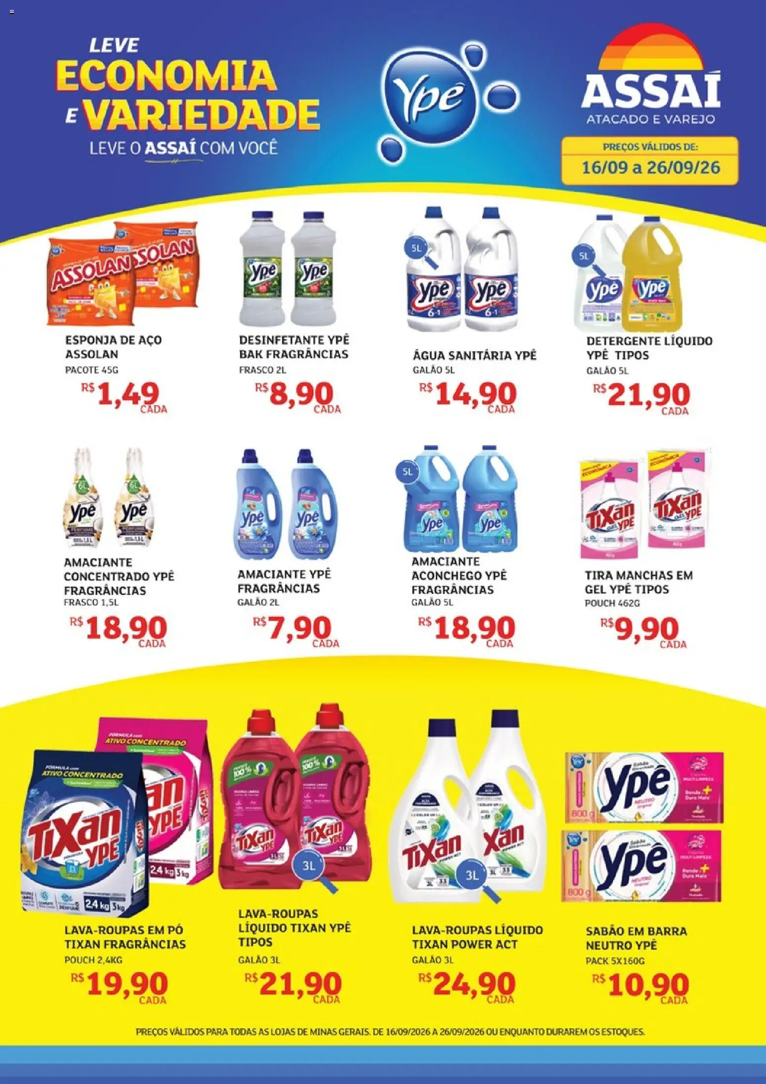 Pré-Visualização do folheto "Assaí Atacadista ofertas - MG" da loja Assaí Atacadista válido a partir de 16/09/2026