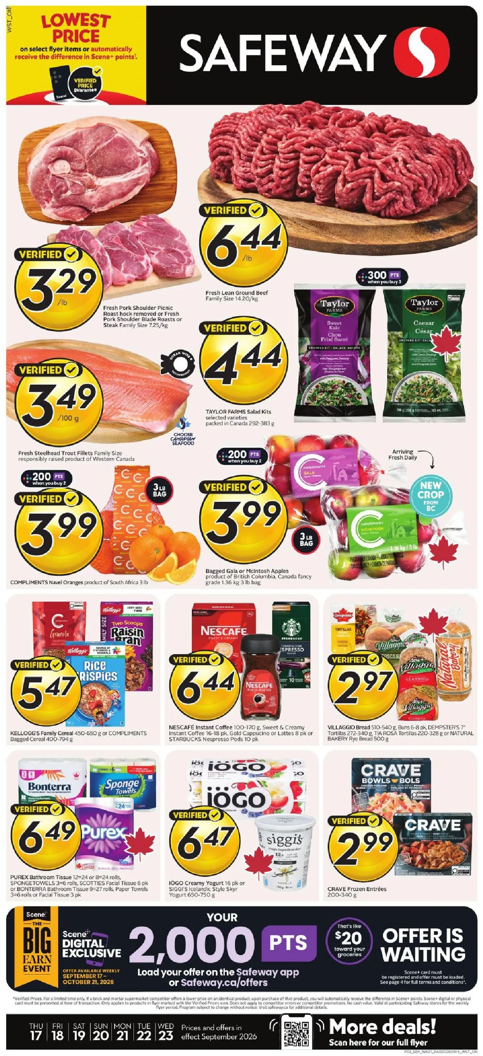 Preview of leaflet Safeway weekly flyer / circulaire from shop Safeway is valid from Sep 17, 2026