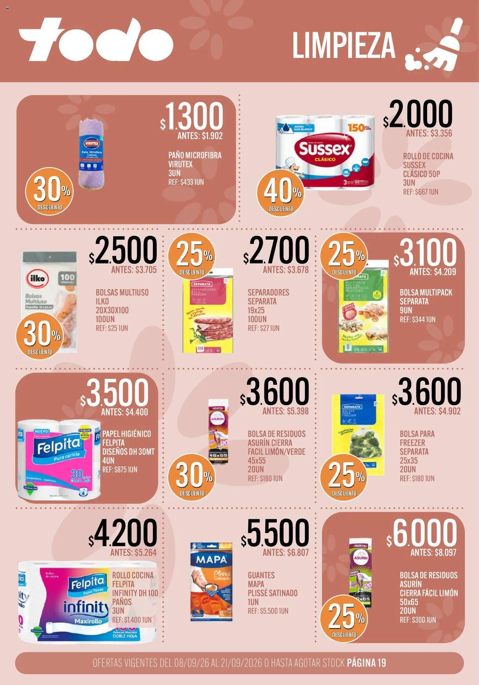 Vista previa del folleto de la tienda Supermercados TODO válido desde el 08/09/2026 
