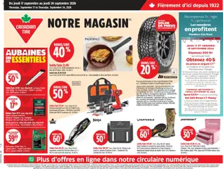 Preview of leaflet Canadian Tire circulaire from shop Canadian Tire is valid from Sep 17, 2026