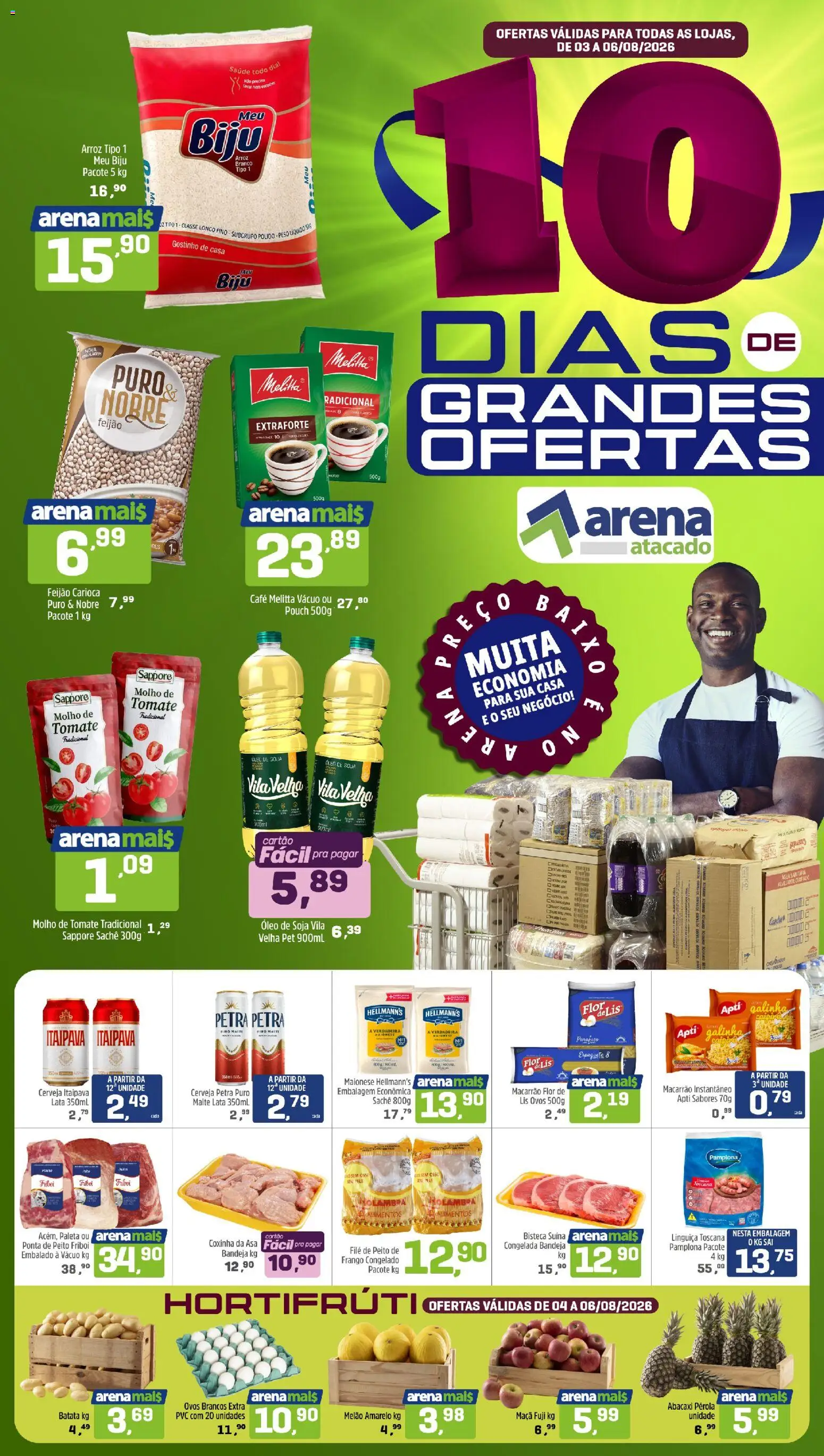 Pré-Visualização do folheto "Arena Atacado - Ofertas da semana" da loja Arena Atacado válido a partir de 03/08/2026