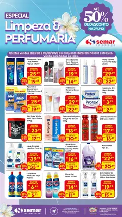 Pré-Visualização do folheto "Semar Supermercado ofertas Limpeza e Perfumaria" da loja Semar Supermercado válido a partir de 08/08/2026