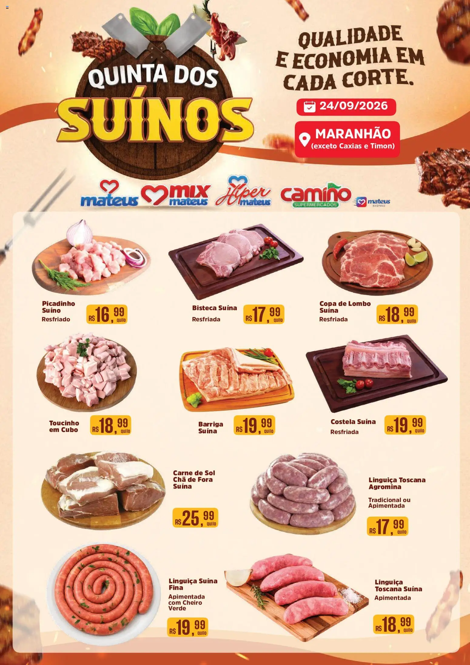 Pré-Visualização do folheto "Mateus ofertas Quinta dos suinos" da loja Mateus válido a partir de 24/09/2026