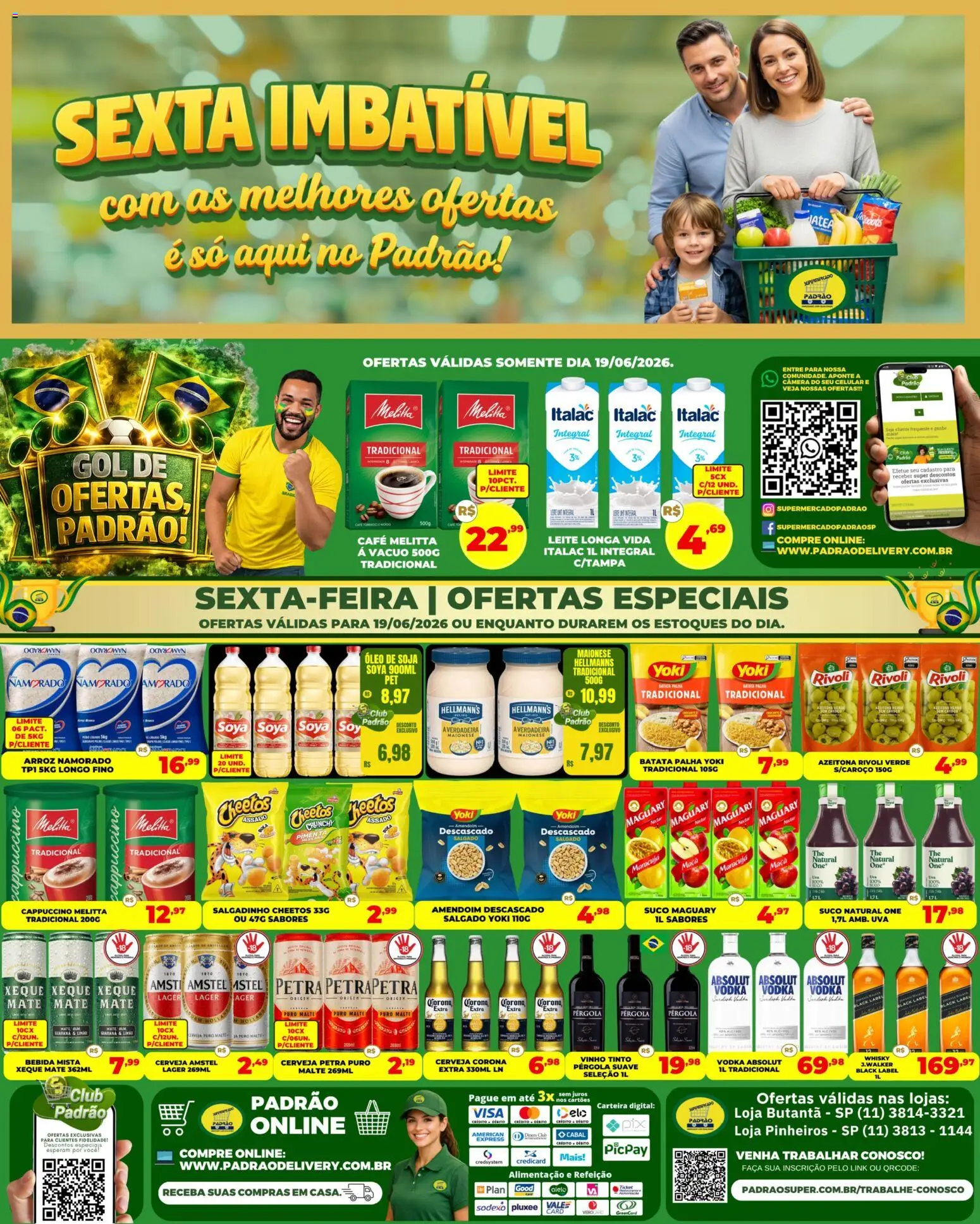 Pré-Visualização do folheto "Supermercado Padrão ofertas Sexta Imbatível" da loja Supermercado Padrão válido a partir de 19/06/2026