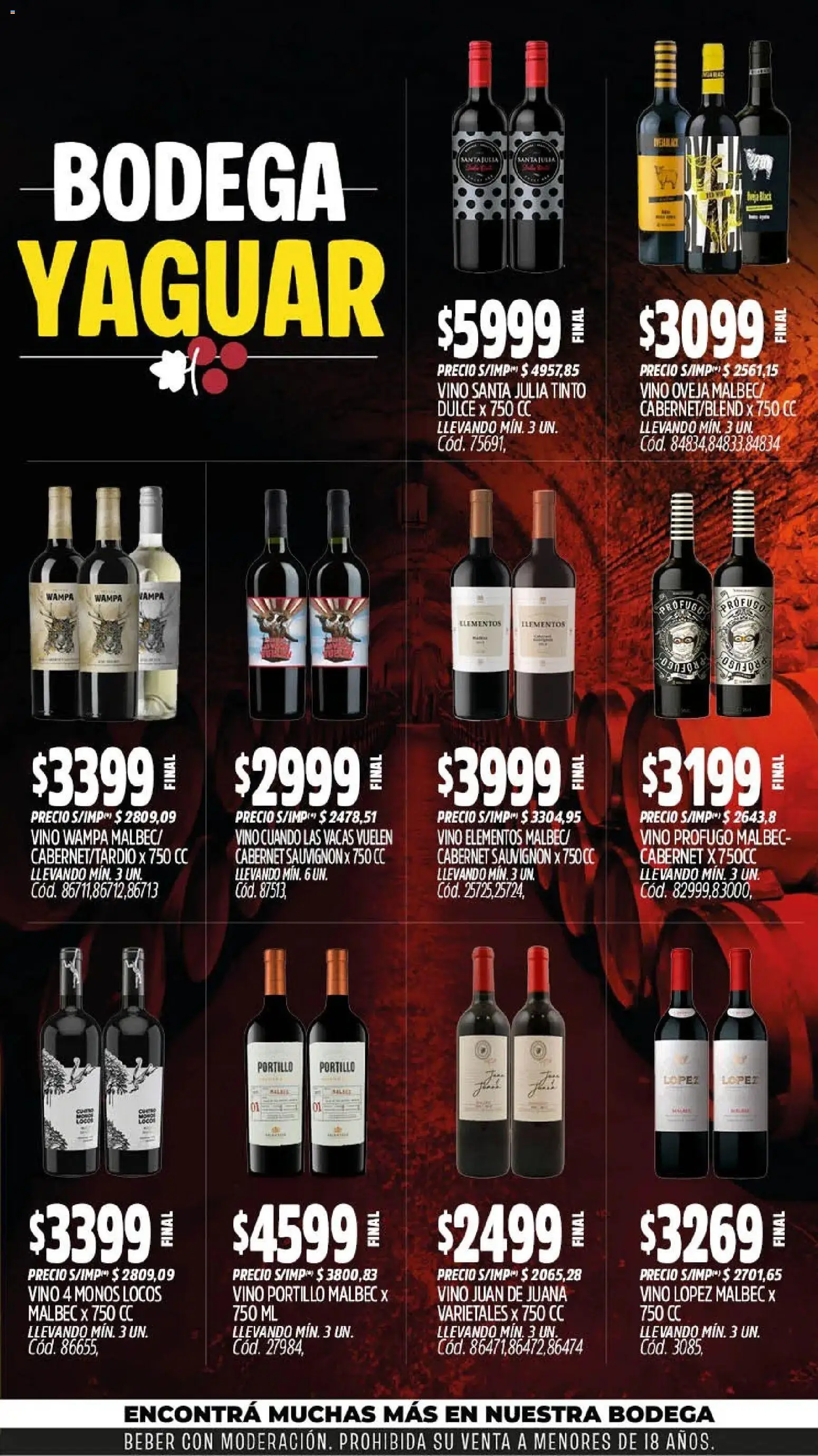Vista previa del folleto de la tienda Yaguar válido desde el 28/09/2026 - Vino, Dulce