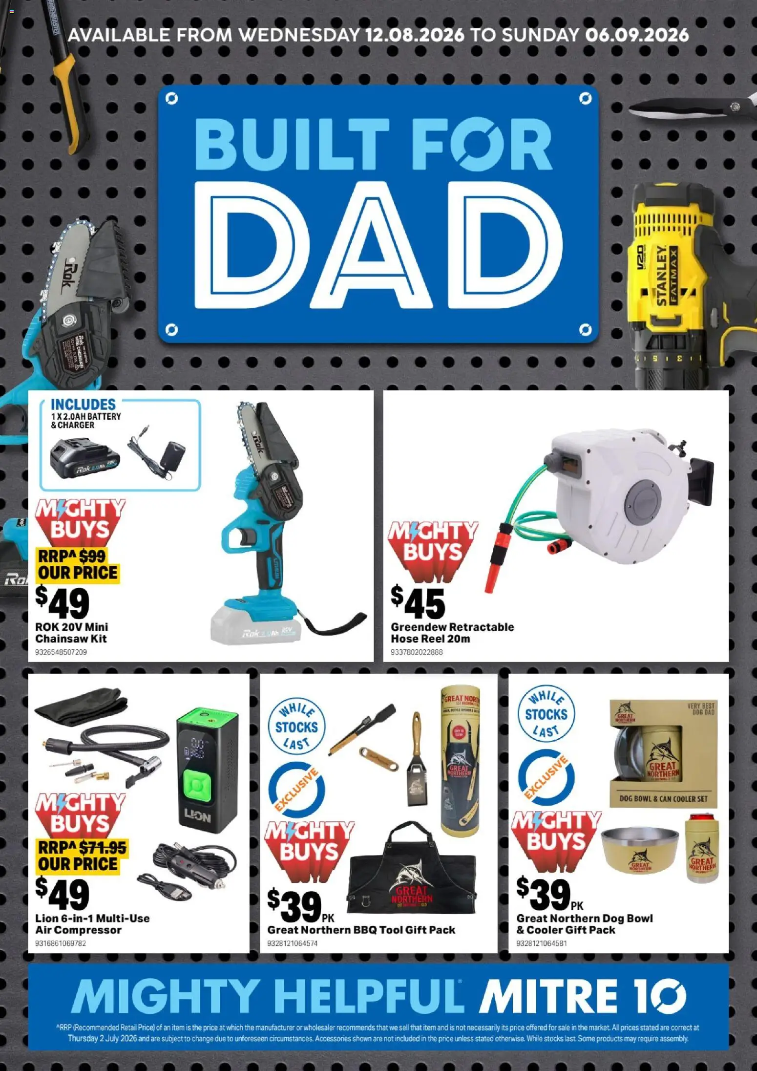 Preview of catalogue Mitre 10 Built For Dad from shop Mitre 10 valid 12/08/2026