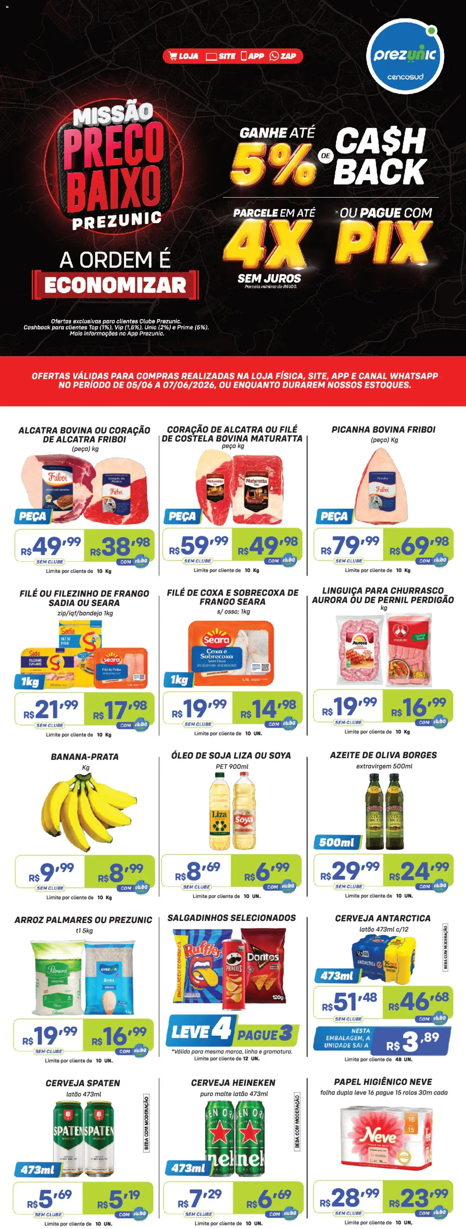 Pré-Visualização do folheto "Prezunic ofertas" da loja Prezunic válido a partir de 05/06/2026