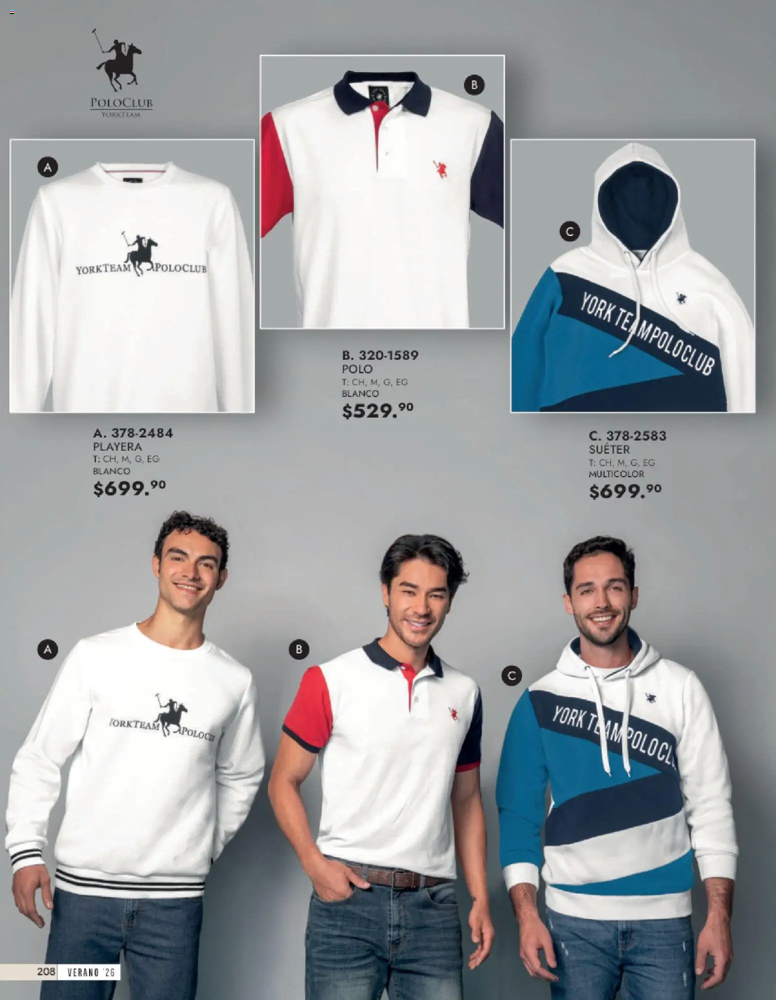 Vista previa las ofertas de la tienda Andrea - Andrea catálogo Vestir Caballero desde el 24/05/2026 - Playera, Suéter