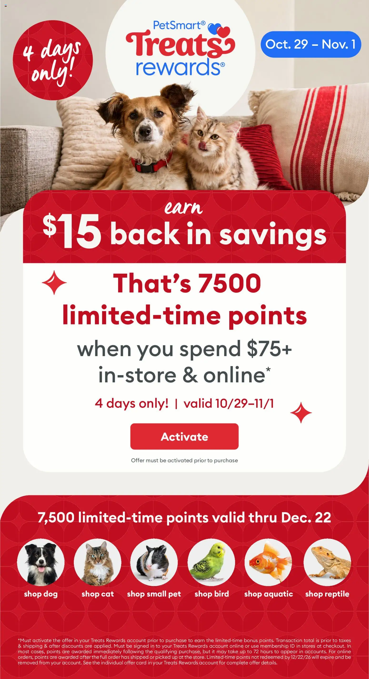 Preview of leaflet Petsmart flyer - 4 days only from shop Petsmart is valid from Oct 29, 2026