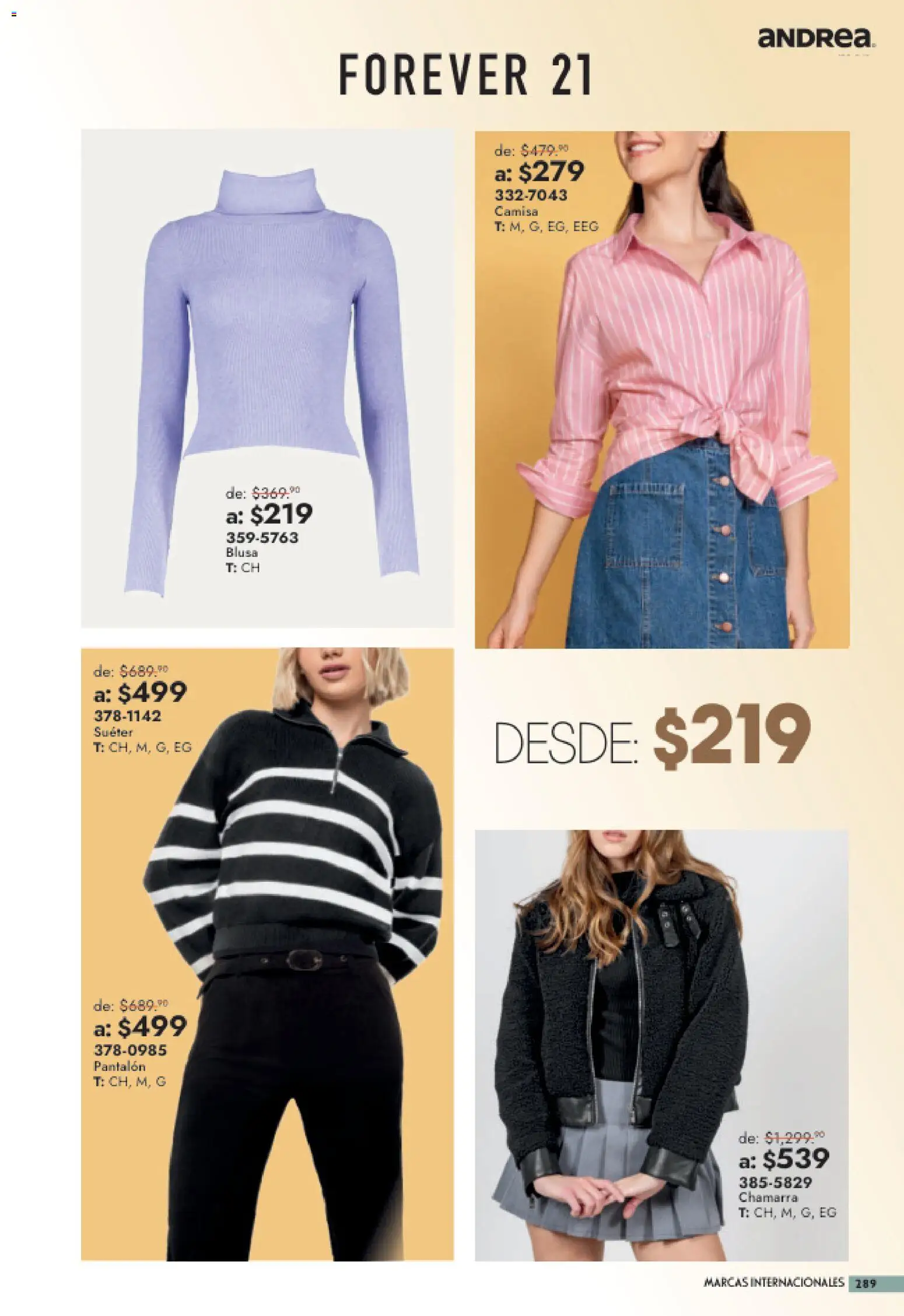 Vista previa las ofertas de la tienda Andrea - Andrea catálogo Outlet desde el 26/07/2026 