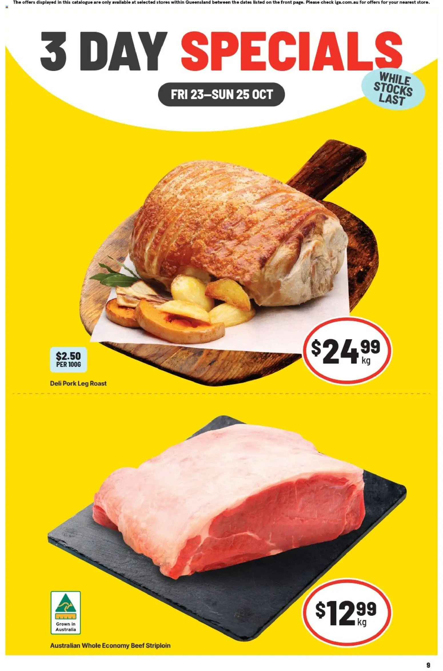 Preview of catalogue IGA QLD 3 Day Specials from shop IGA valid 23/10/2026
