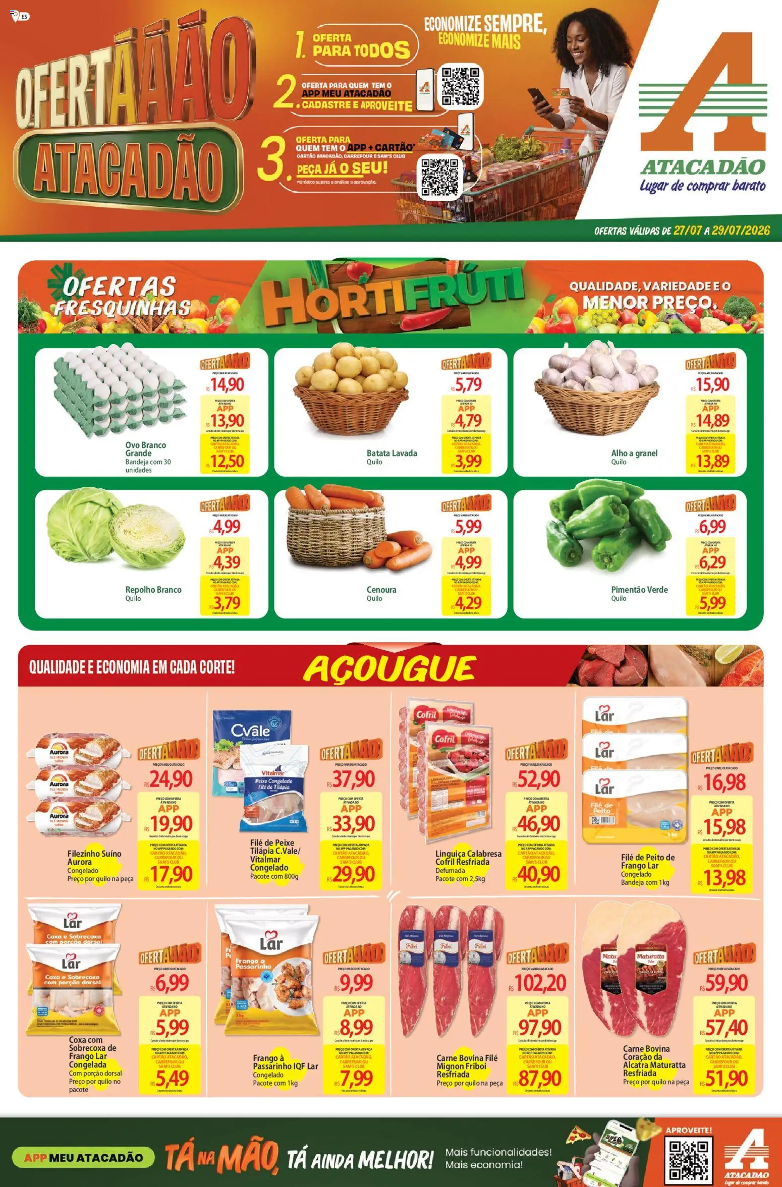 Pré-Visualização do folheto "Atacadão ofertas - ES" da loja Atacadão válido a partir de 27/07/2026
