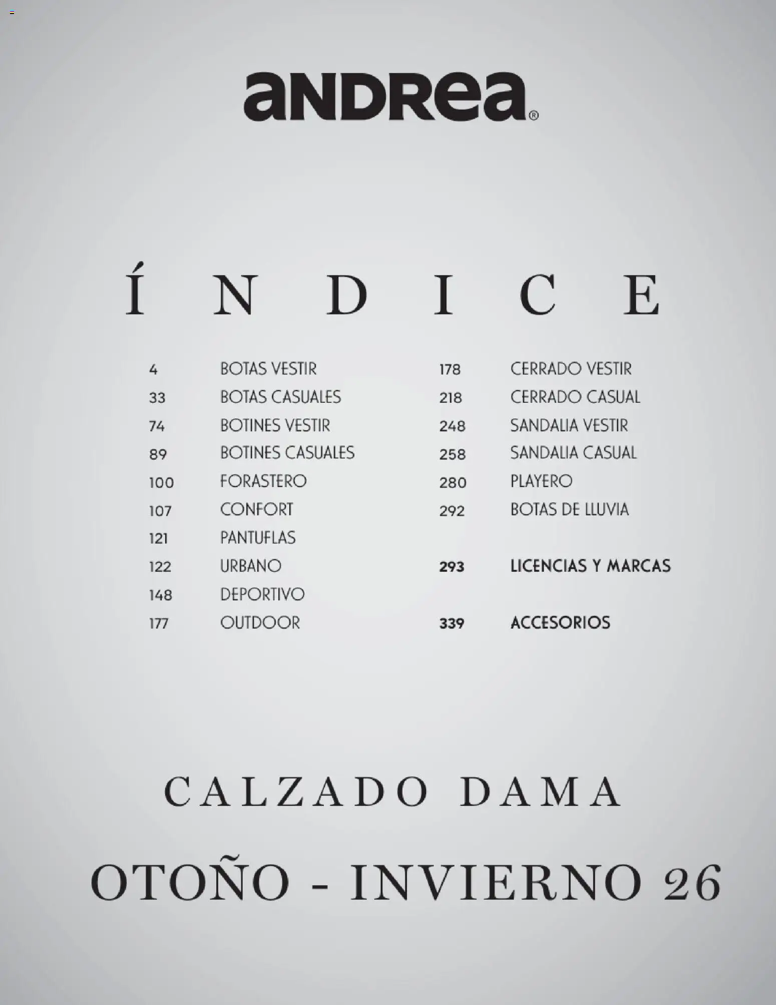Vista previa las ofertas de la tienda Andrea - Andrea catálogo Otoño Invierno desde el 23/08/2026 