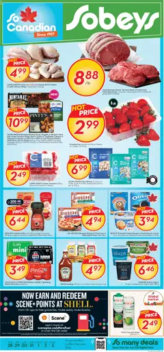Un aperçu du dépliant Sobeys weekly flyer / circulaire du magasin Sobeys est valide à partir 28 mai 2026