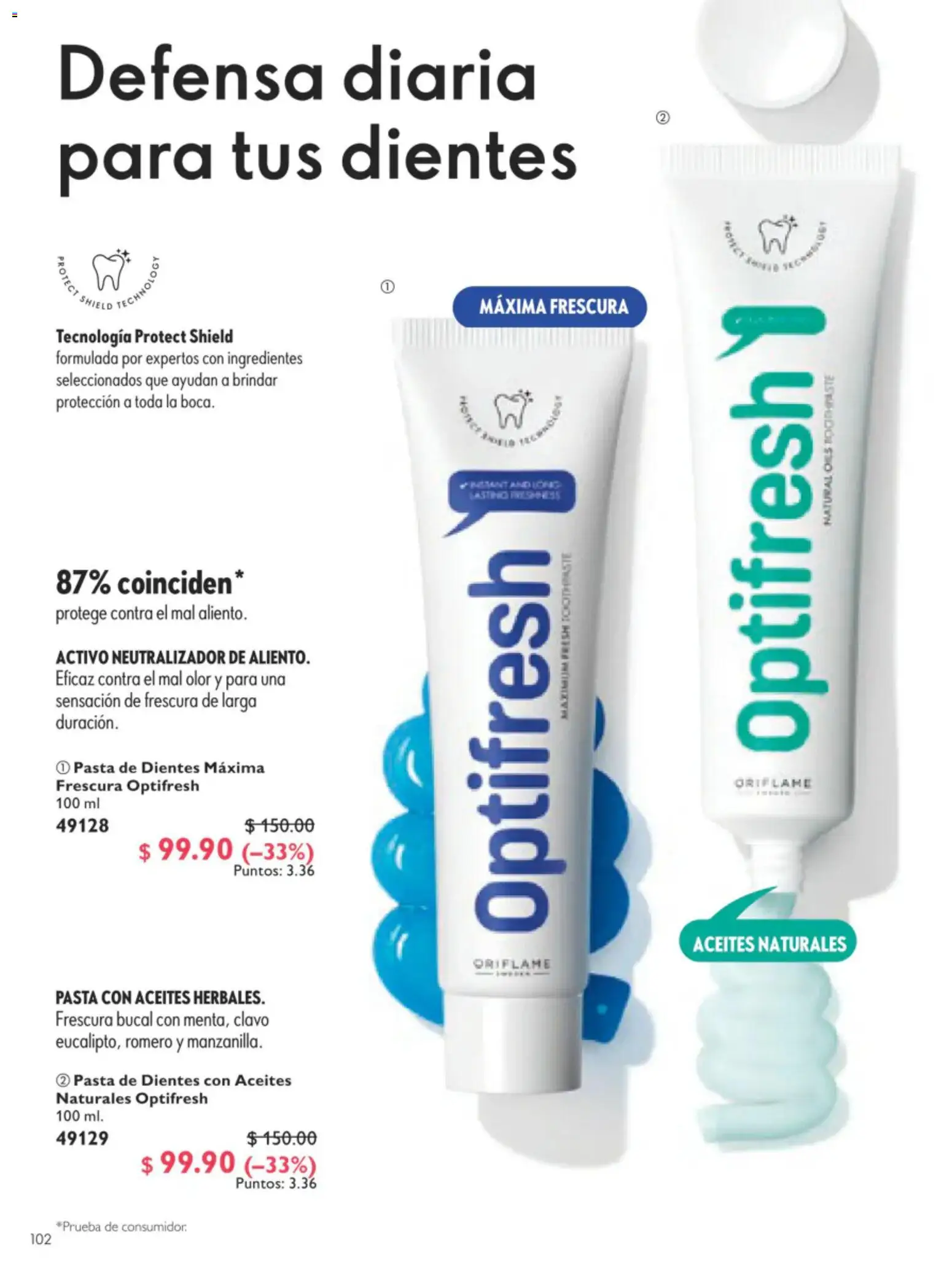 Vista previa las ofertas de la tienda Oriflame - Oriflame campaña 9 2026 desde el 20/06/2026 - Pasta, Ingredientes, Pasta de dientes, Clavo