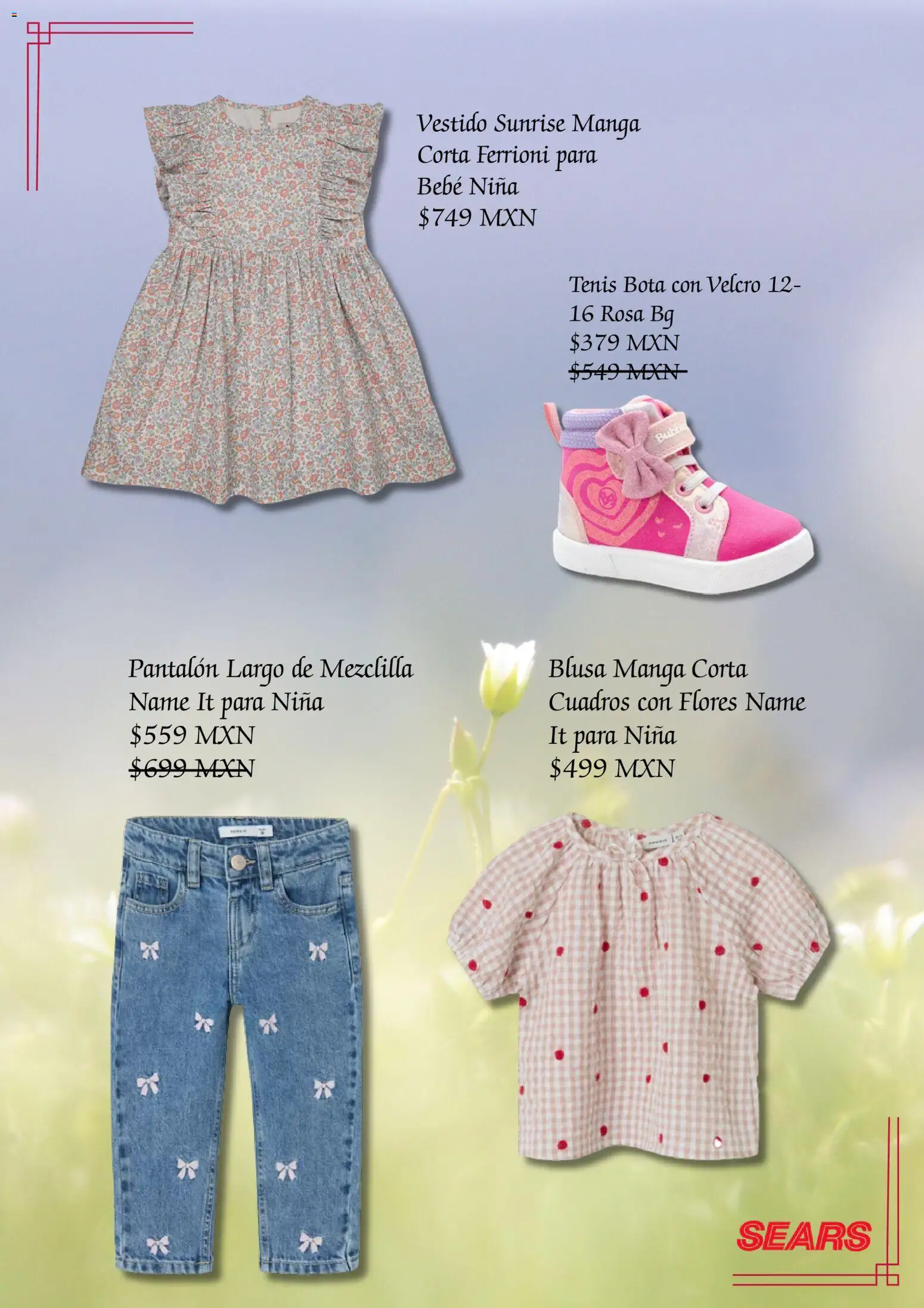 Vista previa las ofertas de la tienda Sears - Catálogo desde el 18/02/2026 - Flores, Tenis, Vestido, Manga, Blusa