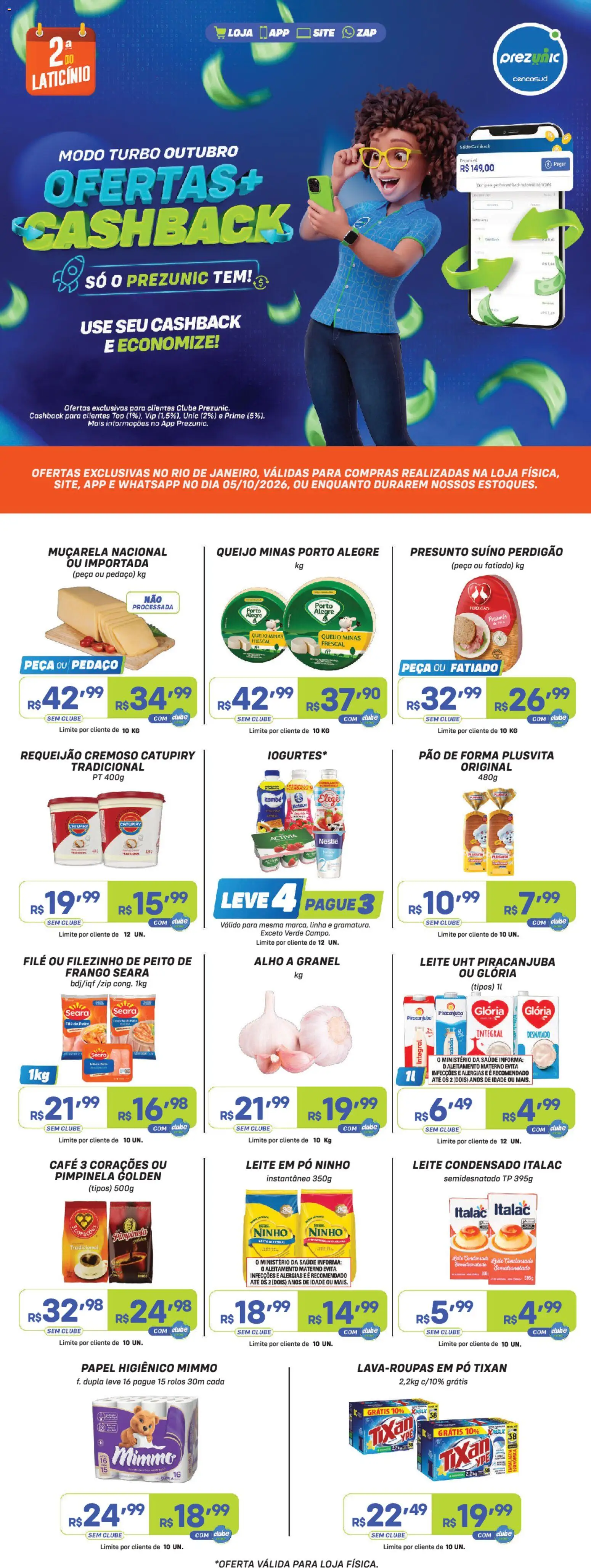 Pré-Visualização do folheto "Prezunic ofertas" da loja Prezunic válido a partir de 05/10/2026