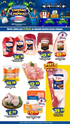 Pré-Visualização do folheto "Bramil Supermercados ofertas do Dia" da loja Bramil Supermercados válido a partir de 27/05/2026
