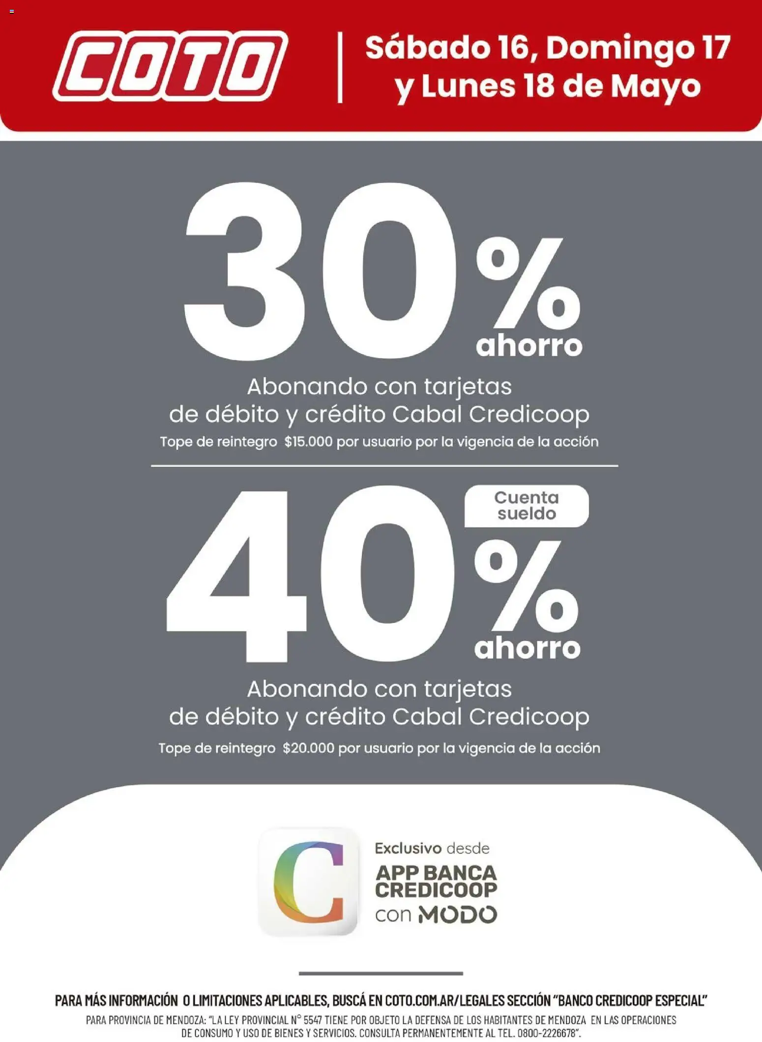 Vista previa del folleto de la tienda Coto válido desde el 16/05/2026 