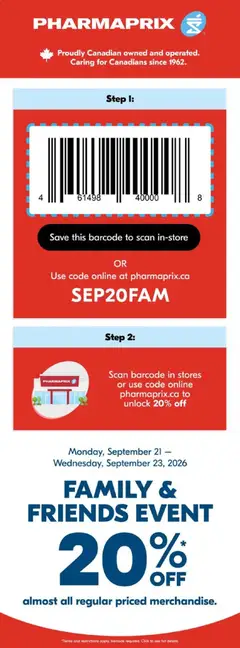 Preview of leaflet Pharmaprix - Event from shop Pharmaprix is valid from Sep 21, 2026