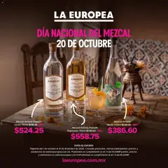 Vista previa las ofertas de la tienda La Europea - La Europea catálogo Día Nacional del Mezcal desde el 01/10/2026 
