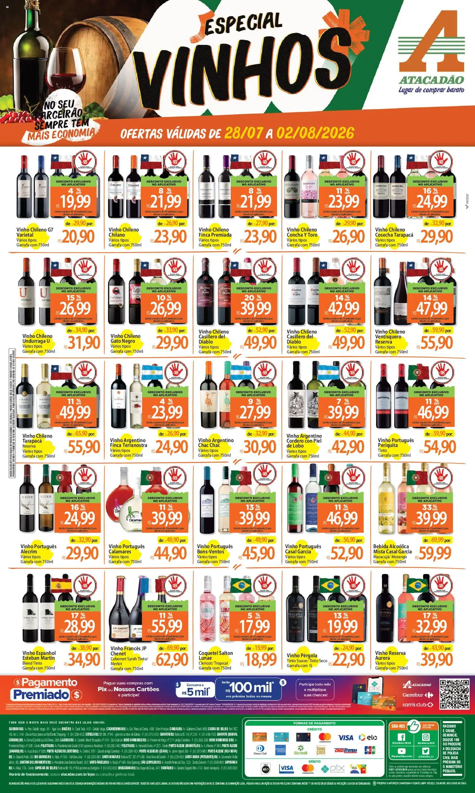 Pré-Visualização do folheto "Atacadão ofertas - RS" da loja Atacadão válido a partir de 28/07/2026