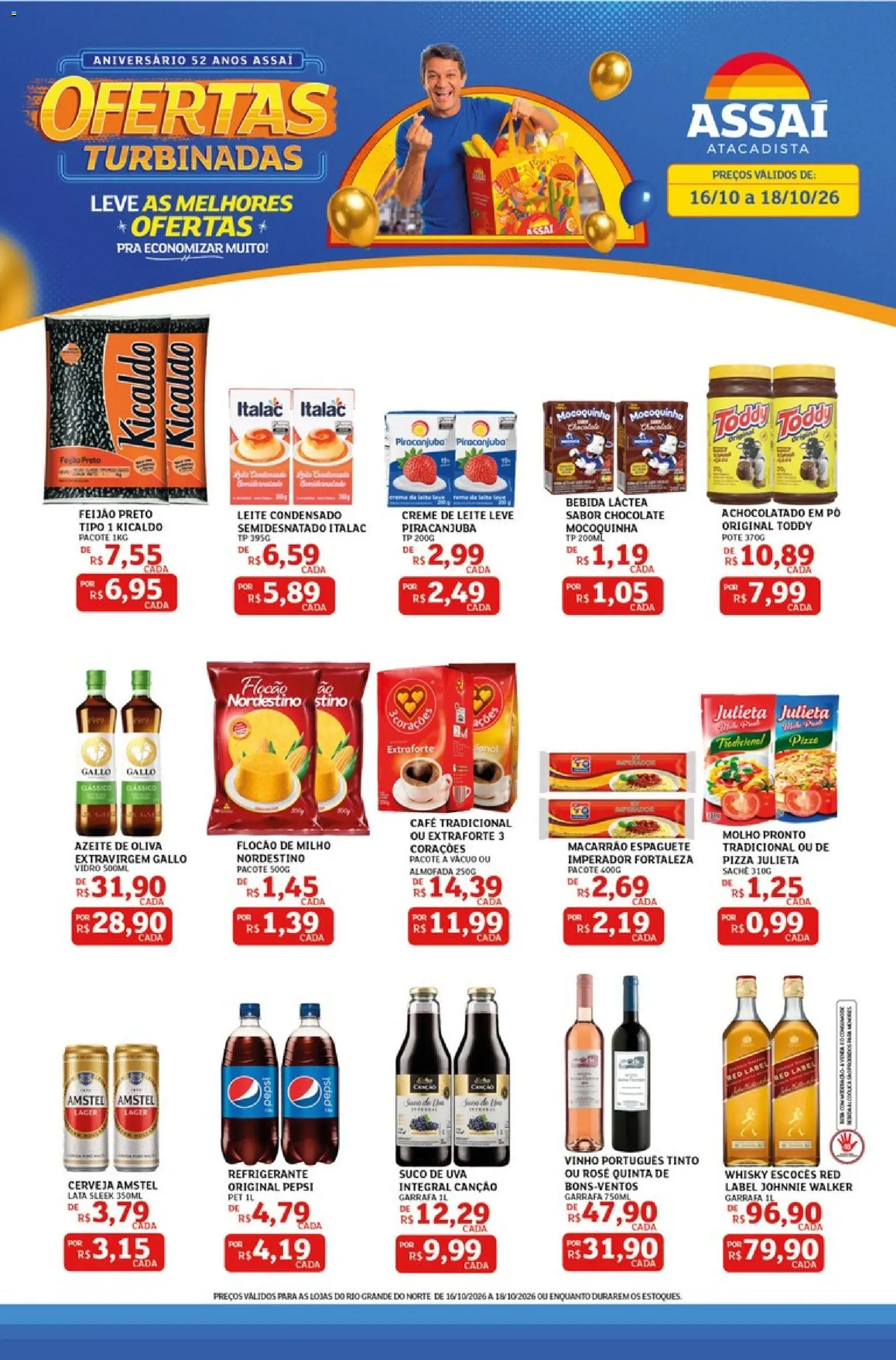 Pré-Visualização do folheto "Assaí Atacadista ofertas - RN" da loja Assaí Atacadista válido a partir de 16/10/2026