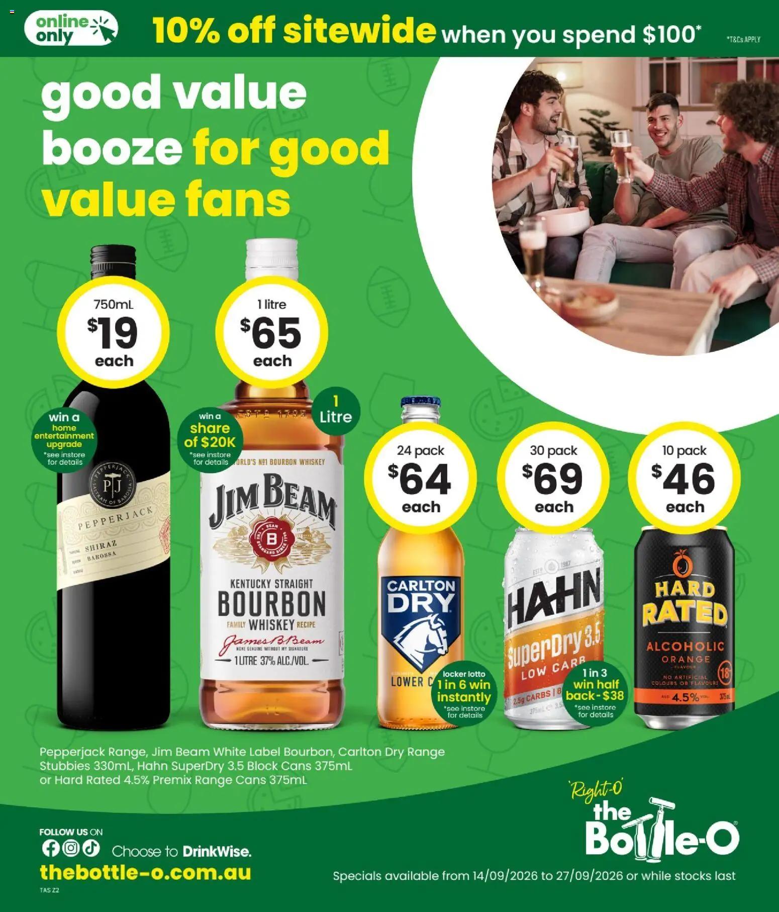 Preview of catalogue The Bottle-O catalogue QUEENSTOWN from shop The Bottle-O valid 14/09/2026 - Jim Beam, Bourbon, Whiskey