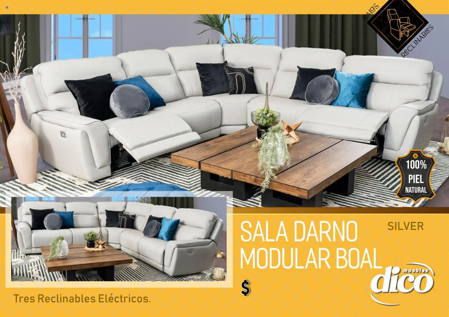 Vista previa las ofertas de la tienda Muebles Dico - Catálogo Salas reclinables desde el 01/01/2026 