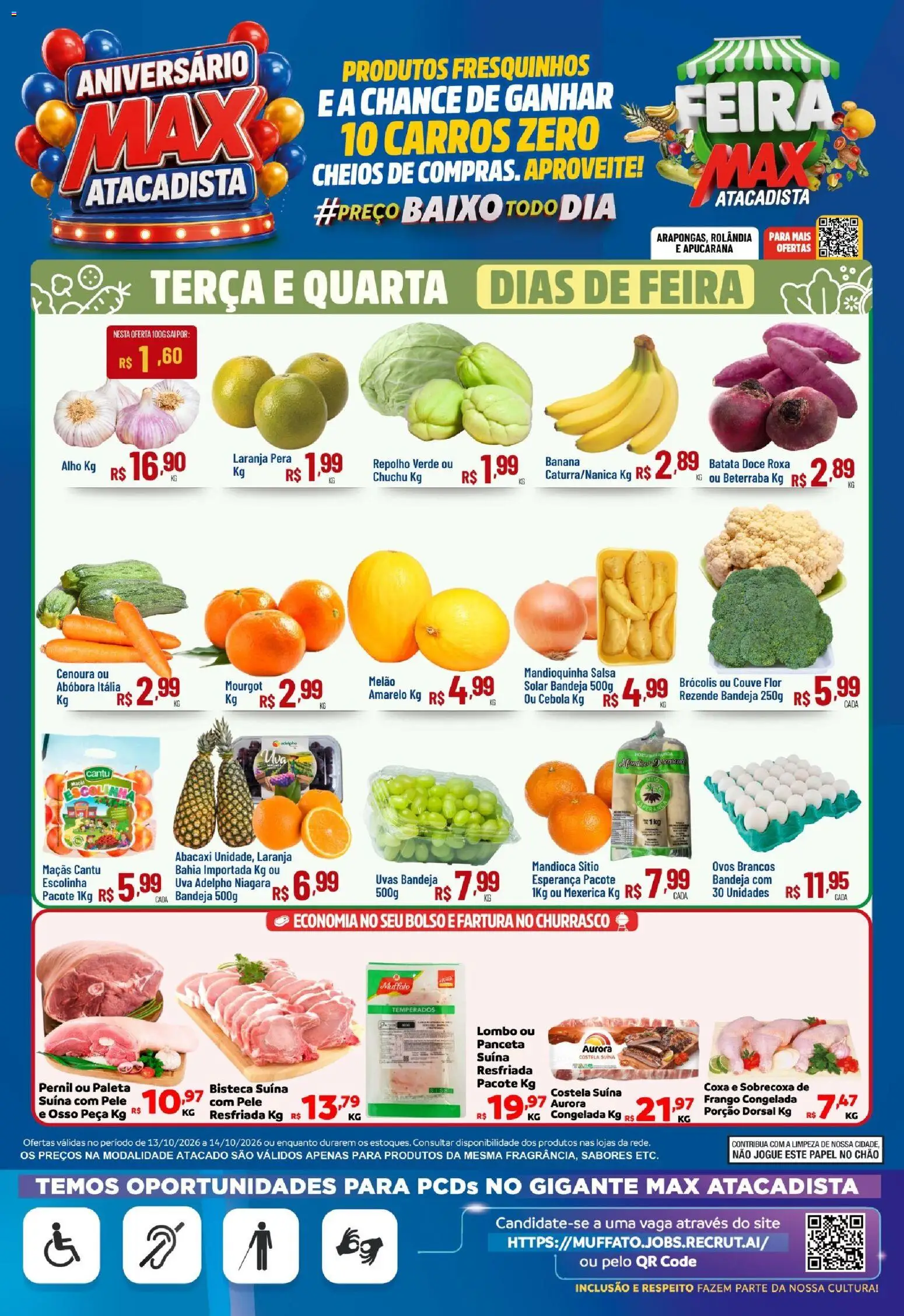 Pré-Visualização do folheto "Max Atacadista ofertas Feira" da loja Max Atacadista válido a partir de 13/10/2026