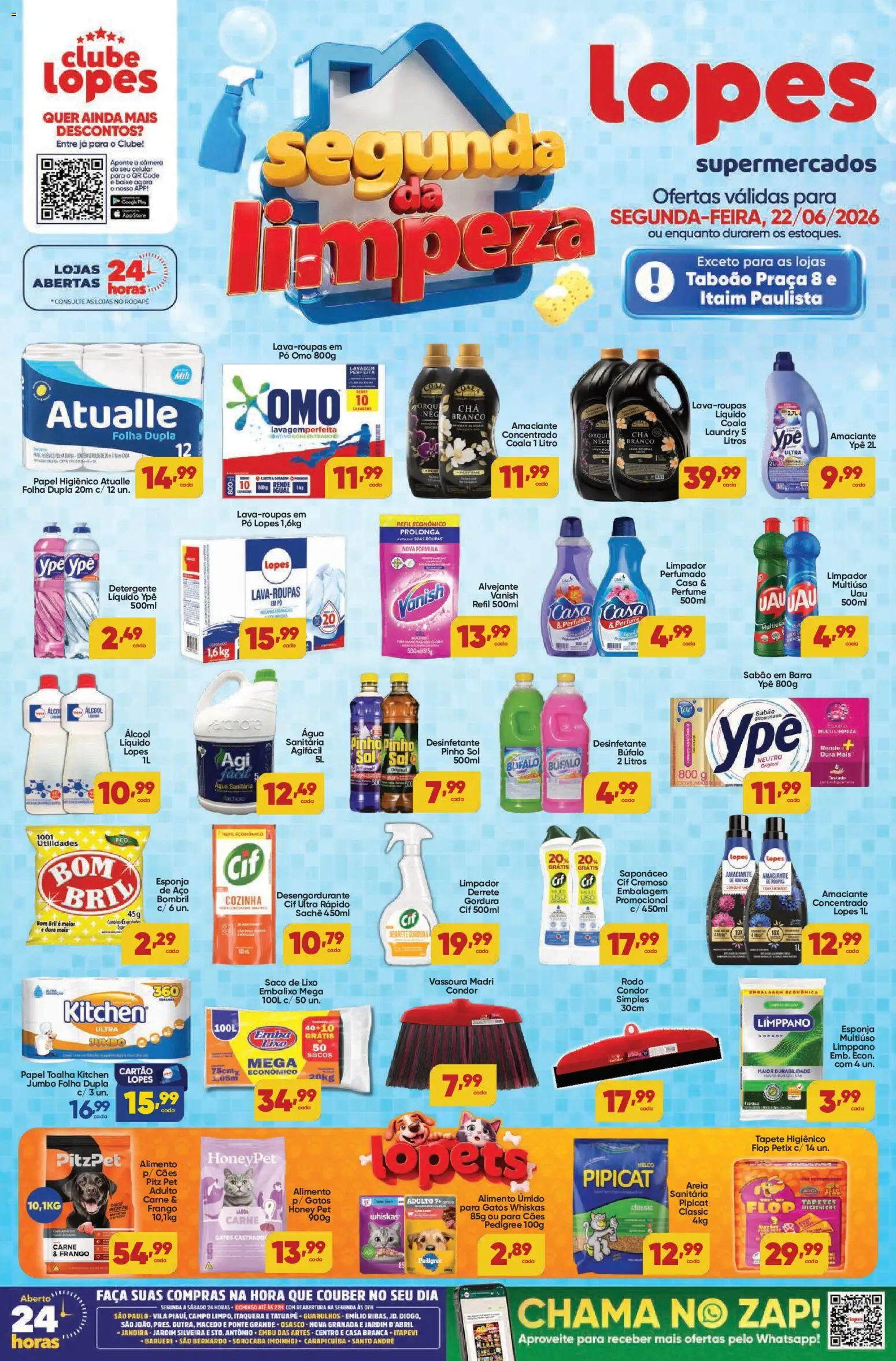 Pré-Visualização do folheto "Lopes Supermercados - Ofertas da semana" da loja Lopes Supermercados válido a partir de 22/06/2026